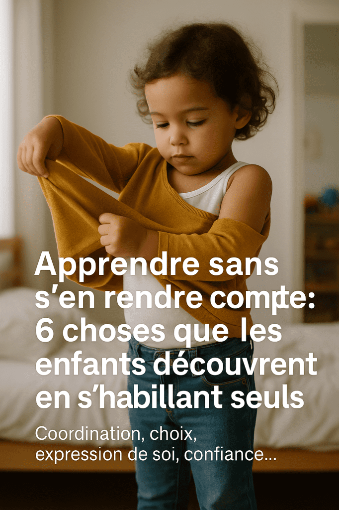 Apprendre sans s'en rendre compte : 6 choses que les enfants apprennent en s'habillant seuls