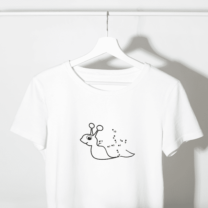 T-SHIRT ESCARGOT | RELIER LES POINTS (1 à 11)
