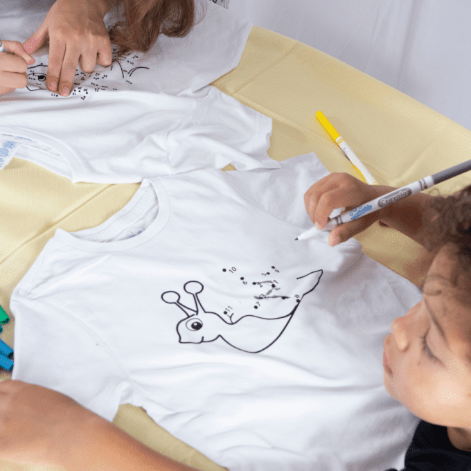 T-SHIRT ESCARGOT | RELIER LES POINTS (1 à 11)