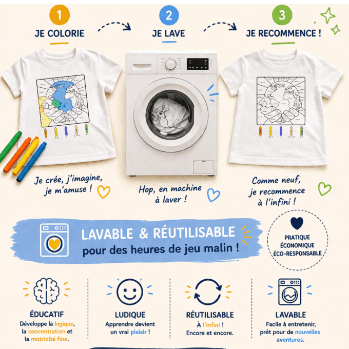 T-SHIRT TERRE | APPRENDRE À COMPTER (4-8 ans) 