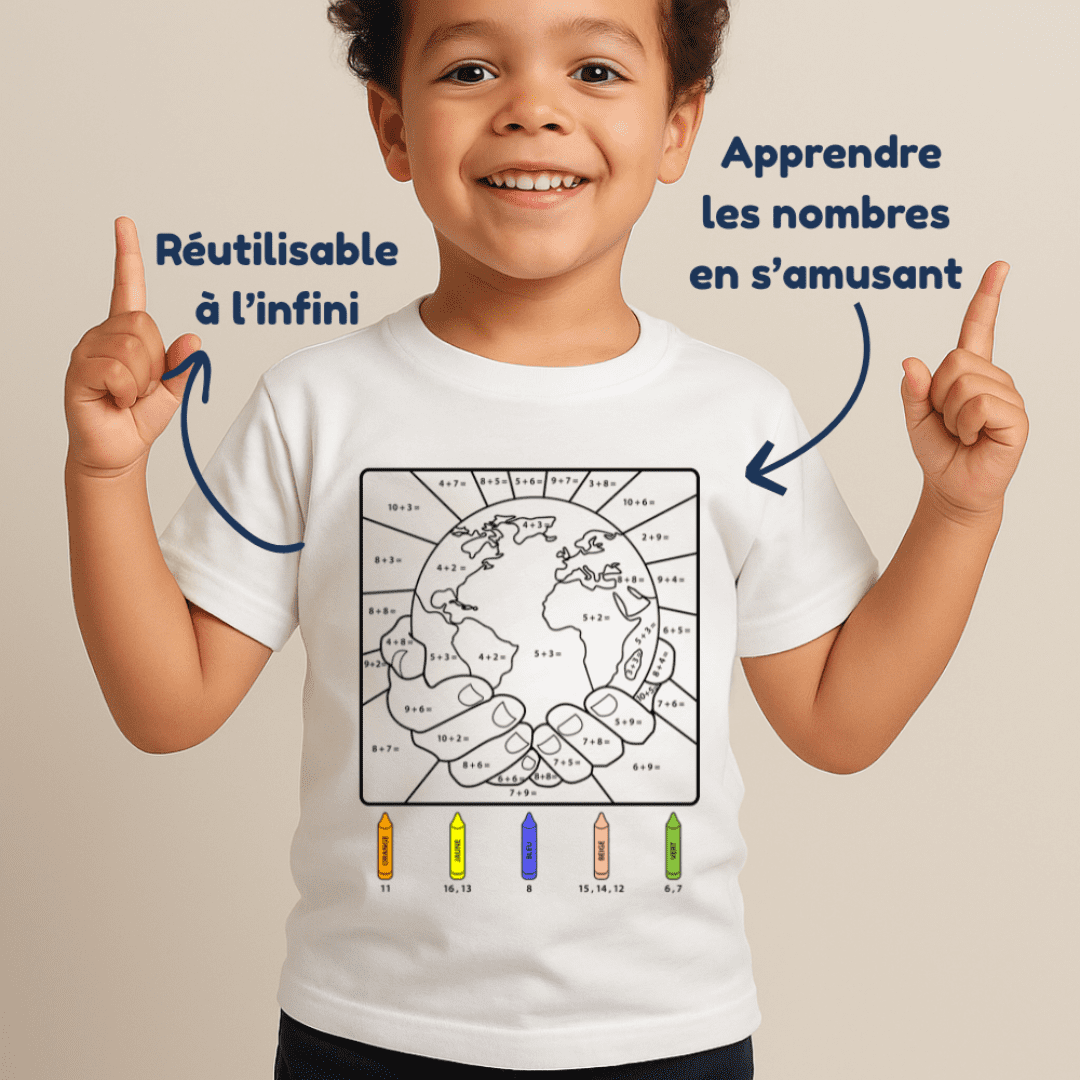 T-SHIRT TERRE | APPRENDRE À COMPTER (4-8 ans) 