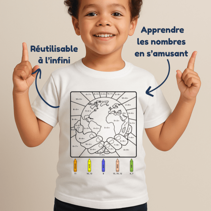 T-SHIRT TERRE | APPRENDRE À COMPTER (4-8 ans) 